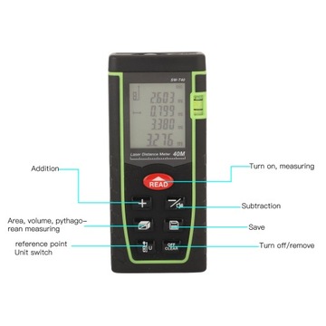 Ручной лазерный дальномер 630-670 нм Лазерный измерительный инструмент с H3
