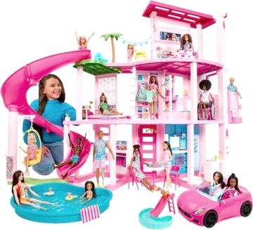 DOMEK MARZEŃ BARBIE DREAMHOUSE DUŻY Z AKCESORIAMI