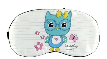 OPASKA NA OCZY DO SPANIA MASKA SATYNA SOWA SÓWKA