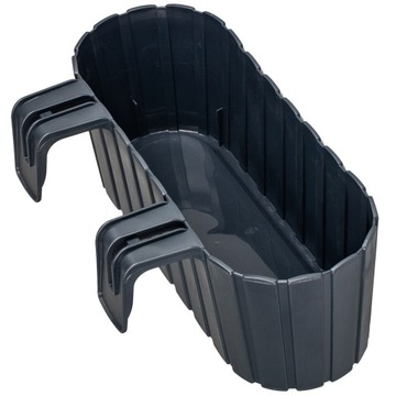 ЦВЕТОЧНЫЙ ГОРШОК БАЛКОННЫЙ ЦВЕТОК ДЛЯ ТЕРРАСЫ БАЛЛЮСТРАДНАЯ САДОВАЯ ЯЩИКА АНТРАЦИТОВЫЙ