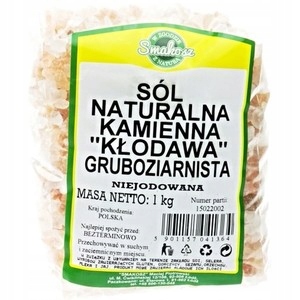 SÓL KŁODAWSKA SPOŻYWCZA NIEJODOWANA GRUBA 1kg