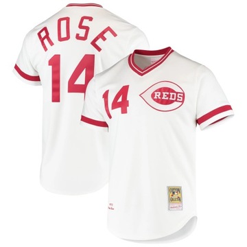 Autentyczna koszulka z kolekcji Rose White Cincinnati Reds Cooperstown, 3XL