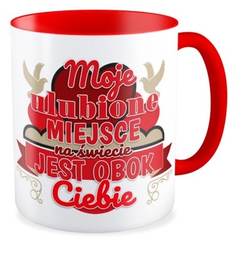 Kubek prezent WALENTYNKI Miejsce jest obok Ciebie