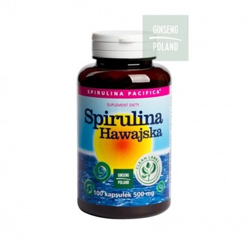 SPIRULINA HAWAJSKA 500MG 100tb WZMOCNIENIE GINSENG