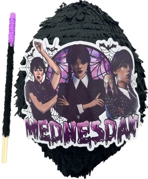 PINIATA NA URODZINY WEDNESDAY ADDAMS PREZENT DUŻA 85cm
