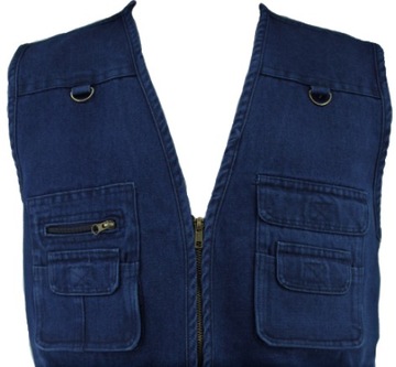 KAMIZELKA MĘSKA JEANS BEZRĘKAWNIK 4XL B37