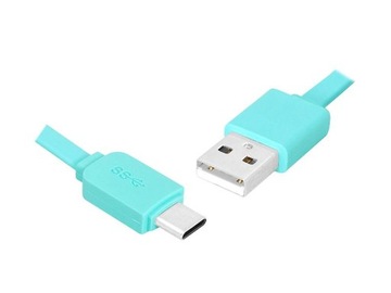WZMACNIANY Kabel USB - USB-C niebieski 1 m