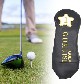 Деревянный чехол для головы из искусственной кожи для гольфа, водонепроницаемый, анти-1