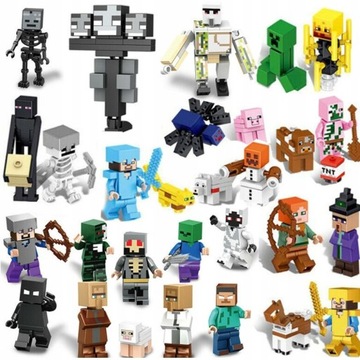 29SZT MINECRAFT MINIFIGURKA ZESTAW KLOCKI FIGURKI