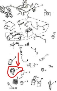 ЗВУКОВОЙ СИГНАЛ/ГОРНОК 12 В Quad ATV Linhai Hytrack 300/310S