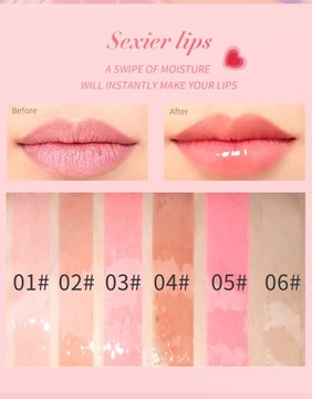 Масло для губ 6 шт. Блестящая краска для губ Hydra Glass Lip Glaze Lip Oil