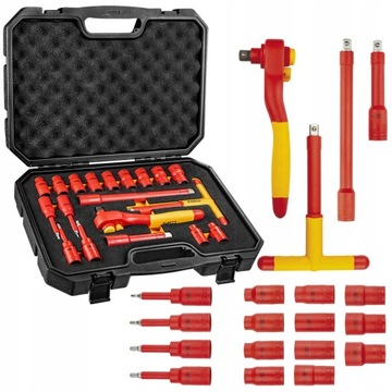 NEO ZESTAW KLUCZY nasadowych dla elektryka 1000V