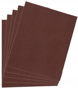 PAPIER ŚCIERNY ARKUSZ ŚCIERNY DO DREWNA METALU 230x280mm P80 ZESTAW 5SZT