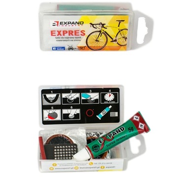 Набор патчей, ремкомплект для ремонта камер велосипеда EXPAND, 9 шт.