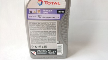 OLEJ TOTAL TRAX. GEAR 8 75W80 1L dawniej: TRANSMSSION BV 75W80