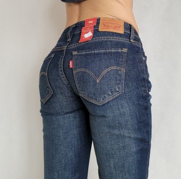 granatowe LEVI'S 711 Skinny W24 L32 24x32 _ SALE WYPRZEDAŻ