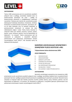 Hydroizolacja Narożniki 6 szt Taśma 10m Zestaw