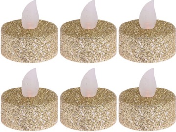 Świeczki LED T-Light Tealight ZŁOTE - 6 szt