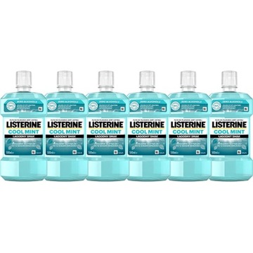 Listerine Cool Mint łagodny smak płyn do płukania ust 500ml zestaw 6 sztuk