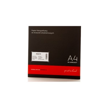 PAPIER FOTO FOTOGRAFICZNY A4 MATOWY 20ark 180g