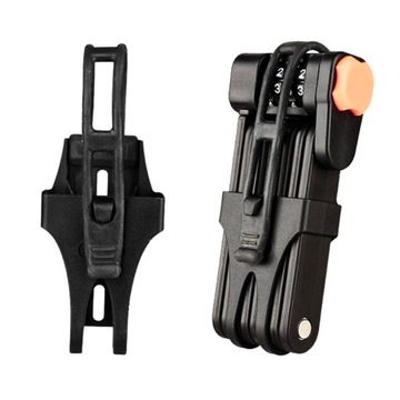 БОЛЬШОЙ ВЕЛОСИПЕДНЫЙ ЗАМОК, СКЛАДНОЙ КОМБИНИРОВАННЫЙ ЗАМОК, ЗАКАЛЕННАЯ АБС-СТАЛЬ