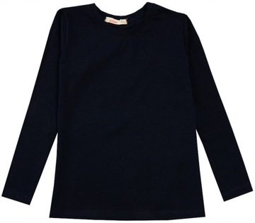 BLUZKA PODKOSZULEK KOSZULKA GŁADKA granat 164 XPE