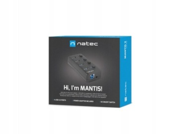 USB-концентратор Natec 4x USB 3.0 Mantis 2 с переключателем