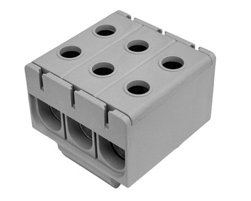 ПРОХОДНОЙ РЕЛЬСОВЫЙ СОЕДИНИТЕЛЬ, ТРОЙНОЙ ЗАЖИМ, СЕРЫЙ 6X 2,5-50 мм2