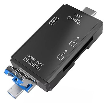 CZYTNIK ADAPTER KART 5w1 USB C USB - Multimedialne Urządzenie NOWY MODEL
