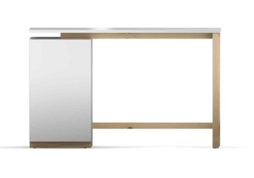 Biurko białe skandynawskie z szafką półki 120x60