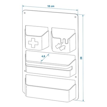 ORGANIZER DO KAMPERA KIESZEŃ NA DRZWI 28x18x4,8cm