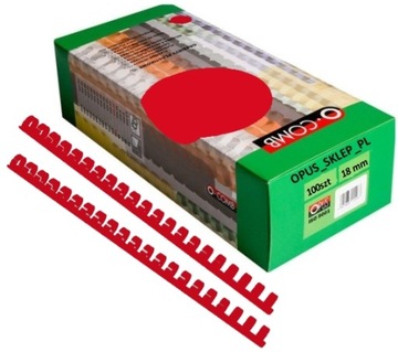 Гребни для переплета 18мм /100 шт Opus Red