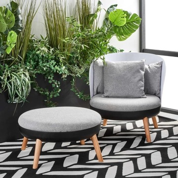 Подставка для ног для гостиной SCANDI Серый скандинавский бук