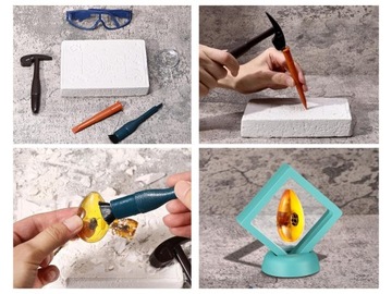 Набор археологов из янтаря 