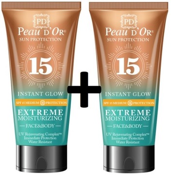 Peau dOr zestaw 1+1 kremów do opalania spf15