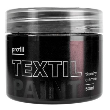 Farba do malowania tkanin ciemnych ubrań spodni koszulek 50ml CZARNA PROFIL