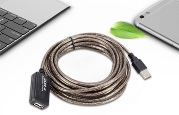 УДЛИНИТЕЛЬ USB 2.0 АКТИВНЫЙ УДЛИНИТЕЛЬ USB-A ПАПА-МАМА 10М