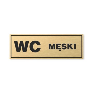 Tabliczka złota z taśmą OPZ-11 - WC MĘSKI