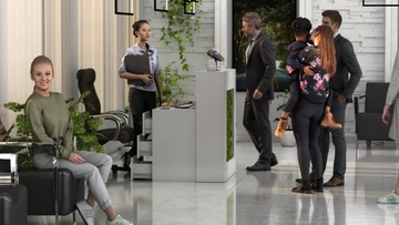 Рецепционная стойка R185 ресепшн 100см мох хроботек