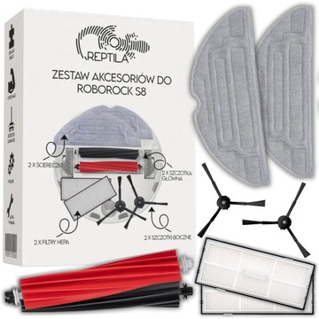 Zestaw akcesoriów do Roborock s8 s8 PLUS s8 PRO ULTRA SZCZOTKI FILTRY MOPY