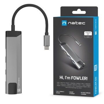 Stacja Dokująca Multiport Adapter Fowler Go HDMI 4K HUB RJ45 DeX