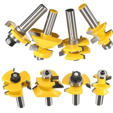 Набор из 4 фрезерных фрез, 1/2\\хвостовик