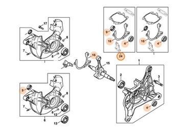 KOMPLET USZCZELEK USZCZELNIACZE PIŁY STIHL TS 420