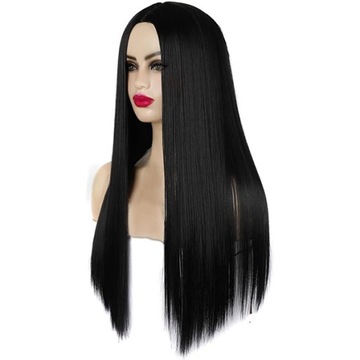 ПАРИК ЖЕНСКИЙ ДЛИННЫЙ ЧЕРНЫЙ ПРЯМЫЕ ИСКУССТВЕННЫЕ СИНТЕТИЧЕСКИЕ ВОЛОСЫ 65СМ БРЮНЕТКА