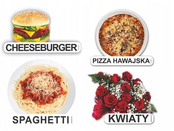 NAKLEJKA MENU NA POTYKACZ TABLICĘ DO RESTAURACJI
