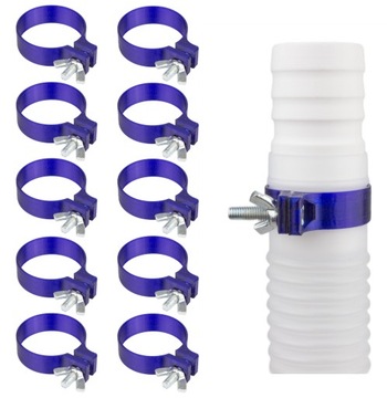 10x ZACISK OBEJMA OPASKA ZŁĄCZKA DO WĘŻA RURY BASENU INTEX BESTWAY Ø 38 mm