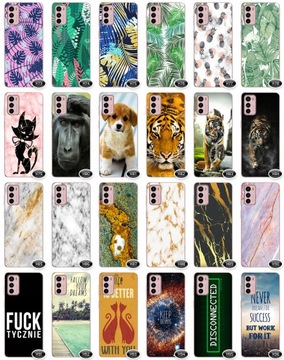 2x Etui z Grafiką Wybór Plecki Obudowa Szkło 9H do Motorola Moto G42