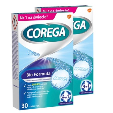 ZESTAW 2x Tabletki czyszczące do protez Corega Max 30 sztuk