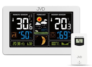ЦВЕТНАЯ МЕТЕОСТАНЦИЯ JVD RB3378 СИГНАЛИЗАЦИЯ USB-ЗОНД
