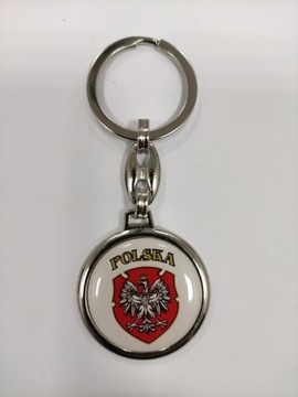 BRELOK METALOWY POLSKA, PREZENT Z POLSKI KOŁO